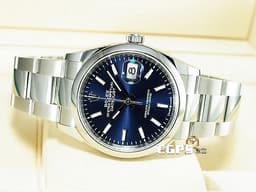 ROLEX 勞力士 DATEJUST 126200 經典 蠔式日誌型 <font color="#4169e1">藍色面盤</font> DJ36 不鏽鋼材質 <font color="#ff0000">2021年保卡</font> 自動上鍊 36mm