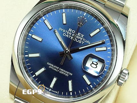 ROLEX 勞力士 DATEJUST 126200 經典 蠔式日誌型 藍色面盤 DJ36 不鏽鋼材質 2021年保卡 自動上鍊 36mm
