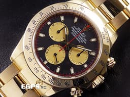 ROLEX 勞力士 Cosmograph Daytona 宇宙計時型 迪通拿 116528 <font color="#6e6e6e">醇黑色錶面搭配</font><font color="#ecc918">香檳色計時盤 Paul Newman 保羅紐曼面盤</font> 計時碼表 18K黃金 小怪獸<font color="#FF00FF">&nbsp;</font><font color="#ff0000">2014年台灣公司貨 已回RSC原廠完整保養&nbsp;</font>自動上鍊 賽車錶 40mm