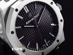 Audemars Piguet 愛彼 AP錶 Royal Oak 皇家橡樹 15500ST.OO.1220ST.03 <font color="#05f0f0">經典 Grande Tapisserie 黑色格紋面盤</font> 大三針 鍊帶款 <font color="#FF0000">2022年新式保卡</font>&nbsp;自動上鍊 41mm