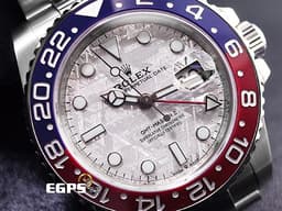 ROLEX 勞力士 GMT-Master II 格林威治型 126719BLRO Met 兩地時區 <font color="#33CCFF">Meteorite 隕石面盤</font> 紅藍雙色陶瓷圈 Pepsi <font color="#05f0f0">百事圈 可樂圈</font> <font color="#fa00fa">18K白金材質</font>&nbsp;<font color="#FF0000">2025年07月新式保卡</font>&nbsp;126719 BLRO 自動上鍊 40mm