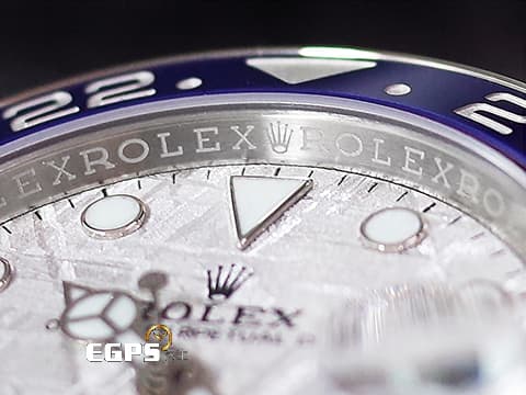 ROLEX 勞力士 GMT-Master II 格林威治型 126719BLRO Met 兩地時區 Meteorite 隕石面盤 紅藍雙色陶瓷圈 Pepsi 百事圈 可樂圈 18K白金材質&nbsp;2025年07月新式保卡&nbsp;126719 BLRO 自動上鍊 40mm