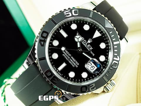 ROLEX 勞力士 Yacht-Master 42 蠔式 遊艇名仕型 226659 黑色陶瓷圈 18K白金材質 2023年新式保卡 快調延展錶扣 自動上鍊 42mm