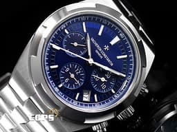 Vacheron Constantin 江詩丹頓 VC錶 Oversea Chronograph 縱橫四海 5500V/110A-B148 <font color=#4169e1>藍色面盤 日內瓦印記</font> 5500 V 計時碼表 不鏽鋼 <font color=#FF0000>2019年保單 快拆錶帶裝置 附皮革錶帶及橡膠錶帶</font> 自動上鍊 42mm