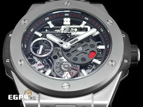 Hublot 宇舶 Big Bang 大爆炸 MECA-10 十日鍊 414.NI.1123.RX 鈦金屬材質 特殊三方動能顯示  2022年保卡  手上鍊 45mm