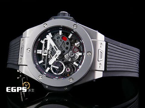 Hublot 宇舶 Big Bang 大爆炸 MECA-10 十日鍊 414.NI.1123.RX 鈦金屬材質 特殊三方動能顯示  2022年保卡  手上鍊 45mm
