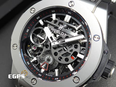 Hublot 宇舶 Big Bang 大爆炸 MECA-10 十日鍊 414.NI.1123.RX 鈦金屬材質 特殊三方動能顯示  2022年保卡  手上鍊 45mm