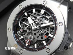 Hublot 宇舶 Big Bang 大爆炸 MECA-10 十日鍊 414.NI.1123.RX 鈦金屬材質 <font color=#70cce1>特殊三方動能顯示 </font> <font color=#ff0000>2022年保卡 </font> 手上鍊 45mm