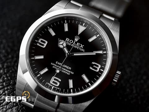 ROLEX 勞力士 Oyster Perpetual 蠔式 Explorer 探險家一型 經典 探一 214270 不鏽鋼材質 3 6 9夜光時標面盤 2019年保卡  自動上鍊 39mm