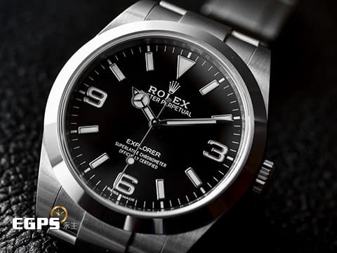 ROLEX 勞力士 EXPLORER 探險家一型 214270 蠔式 369夜光面盤，新式綠卡 2020年保單  自動上鍊 39mm