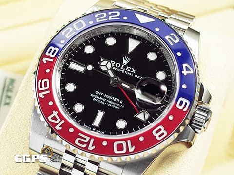 ROLEX 勞力士 GMT-Master II 格林威治型 126710 BLRO 可樂圈 陶瓷紅藍雙色框 126710BLRO 兩地時區 2024年新卡 Pepsi百事圈  紀念型（Jubilee）五銖錶帶 自動上鍊 40mm