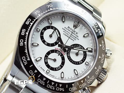 ROLEX 勞力士 Cosmograph Daytona 宇宙計時型 迪通拿 116500LN 計時碼表 白熊貓 白色面盤 搭配Rubber B橡膠錶帶 116500 LN 陶瓷錶圈 不鏽鋼 2021年新式保卡 賽車錶 自動上鍊 40mm