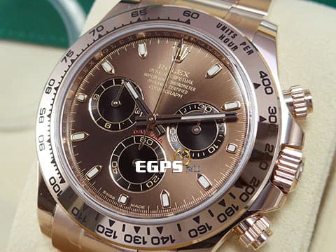 ROLEX 勞力士 Daytona 迪通拿 116505 18K永恆玫瑰金材質 計時碼表 巧克力熊貓面盤 2021年新式保卡 自動上鍊 40mm