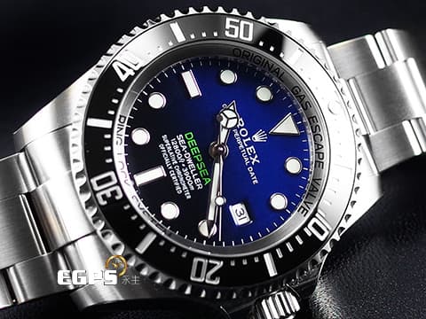 ROLEX 勞力士 Deepsea 深海使者 D-Blue 126660DB 水鬼王 126660 不鏽鋼材質 漸層藍黑面盤  2018年保卡 保有部分膠膜  自動上鍊 44mm