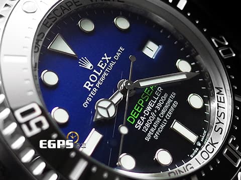 ROLEX 勞力士 Deepsea D-Blue 海使者 126660 DB 深海 水鬼王 漸層藍面盤 126660DB 陶瓷錶圈 2020年新式保卡 排氦氣閥 潛水錶 自動上鍊 44mm