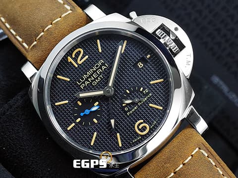 PANERAI 沛納海 Luminor 1950 PAM01537 PAM1537 GMT 三日鍊 2021年保單 新式保卡 經典巴黎釘紋面盤  動力顯示 自動上鍊 42mm