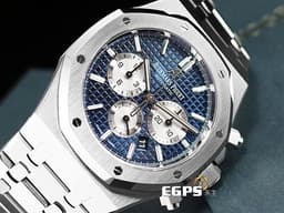 Audemars Piguet 愛彼 AP錶 Royal Oak Chronograph 皇家橡樹 26331ST 計時碼錶 <font color=#4169e1>藍色經典格紋面盤</font> 不銹鋼 <font color=#FF0000>2020年新式保卡</font> 26331 ST <font color=#FFFF33>歡迎各錶友以 PP、AP、RM、勞力士 來店交換，本店將以最高價評估～</font> 自動上鍊 41mm