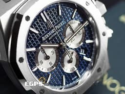 Audemars Piguet 愛彼 AP錶 Royal Oak Chronograph 皇家橡樹 26331ST 計時碼錶 <font color=#4169e1>藍色經典格紋面盤</font> 不銹鋼 <font color=#FF0000>2020年新式保卡</font> 26331 ST <font color=#FFFF33>歡迎各錶友以 PP、AP、RM、勞力士 來店交換，本店將以最高價評估～</font> 自動上鍊 41mm