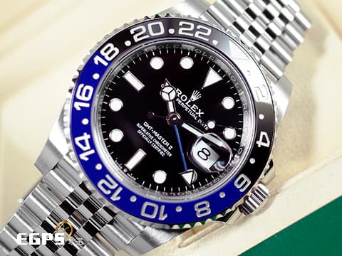 ROLEX 勞力士 GMT-Master II 格林威治型 126710 BLNR 蝙蝠俠 Batman 藍黑框 126710BLNR 兩地時間 2024年保卡 紀念型（Jubilee）五銖錶帶 自動上鍊 40mm