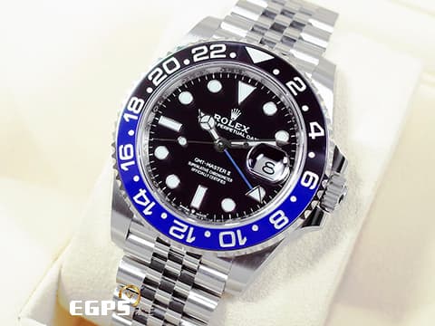 ROLEX 勞力士 GMT-Master II 格林威治型 126710 BLNR 蝙蝠俠 Batman 藍黑框 126710BLNR 兩地時間 2024年保卡 紀念型（Jubilee）五銖錶帶 自動上鍊 40mm