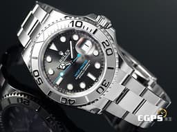 ROLEX 勞力士 Yacht-Master 遊艇名仕型 126622 <font color=#FFFFFF>灰面</font><font color=#33CCFF>藍針</font> PT950鉑金錶圈 不鏽鋼材質 <font color=#FF0000>2024年保卡</font> 自動上鍊 40mm