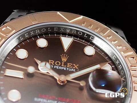 ROLEX 勞力士 Yacht-Master 遊艇名仕型 126621 巧克力色面盤 永恆玫瑰金 半金款 3235新機芯 2024年保單 自動上鍊 40mm