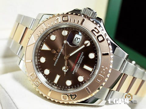 ROLEX 勞力士 Yacht-master 116621 遊艇名仕型 巧克力色面盤 玫瑰金 半金款 2019年保單 自動上鍊 40mm