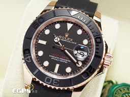 ROLEX 勞力士 Yacht-Master 116655 遊艇名仕 陶瓷框 18K永恆玫瑰金材質 <font color="#f4e6d2">  Cerachrom黑色陶瓷刻度雙向旋轉錶框</font><font color="#FF0000"> 2016年保卡&nbsp;</font>自動上鍊 40mm