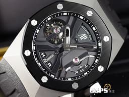 Audemars Piguet 愛彼 Royal Oak Concept 26560IO.OO.D002CA.01 <font color="#05f0f0">鈦金屬材質 皇家橡樹概念系列 陀飛輪 鏤空面盤</font>&nbsp;兩地時區 陶瓷錶圈&nbsp;<font color="#FF0000">台灣公司貨 新錶參考訂價：6,914,000元</font>&nbsp;手動上鏈 44mm