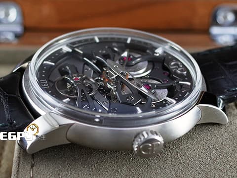 Girard-Perregaux 芝柏 GP錶 Neo-Bridges系列 84000-21-001-BB6A 鈦金屬 鏤空面盤 微型自動盤&nbsp;Neo Bridge新板橋承托平衡擺輪&nbsp;自動上練 45mm