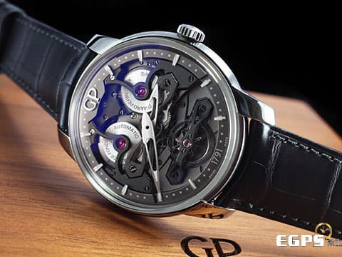 Girard-Perregaux 芝柏 GP錶 Neo-Bridges系列 84000-21-001-BB6A 鈦金屬 鏤空面盤 微型自動盤&nbsp;Neo Bridge新板橋承托平衡擺輪&nbsp;自動上練 45mm
