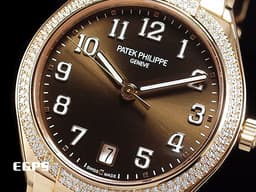 Patek Philippe 百達翡麗 PP錶 Twenty~4系列 7300/1200R-001 <font color="#99520f">原廠鑲嵌160顆頂級天然美鑽外圈 巧克力 棕色日輝紋面盤</font> 玫瑰金材質 大三針<font color="#ffd700">&nbsp;</font><font color="#FF0000">2026年保單&nbsp;</font>自動上鍊 36mm