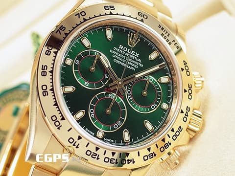 ROLEX 勞力士 Cosmograph Daytona 宇宙計時型 迪通拿 116508 綠金迪 綠油金&nbsp;2022年保單 計時碼錶 與眾不同 氣宇非凡 霸氣綠迪 錯過不再 18K黃金 賽車錶 自動上鍊 40mm