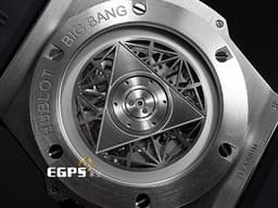 HUBLOT 宇舶 Big Bang Unico Sang Bleu 大爆炸 415.NX.7179.VR.1704.MXM18 <font color="#053ce1">藍色面盤 限量款 Maxime Buchi設計 幾何圖形指針</font> 鈦金屬&nbsp;<font color="#FF0000">2018年保單 原鑲鑽錶 共388顆天然真鑽 </font> 自動上鍊 45mm
