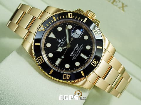 ROLEX 勞力士 Submariner 潛航者 116618LN 陶瓷框 18K黃金材質 全金黑水鬼 2019年保卡&nbsp;潛水錶 自動上鏈 40mm