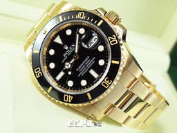 ROLEX 勞力士 Submariner 潛航者 116618LN 陶瓷框 18K黃金材質 <font color="#fafa01">全金黑水鬼</font> <font color="#FF0000">2019年保卡</font>&nbsp;潛水錶 自動上鏈 40mm