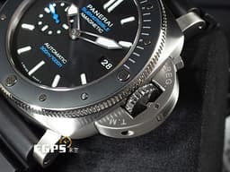 PANERAI 沛納海 Submersible PAM01389 三日鍊 鈦金屬 PAM1389 陶瓷圈 <font color=#FF0000>藍色字體面盤 2019年保單 配件齊全 </font> 潛水錶 自動上鍊 47mm