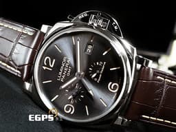 PANERAI 沛納海 Luminor Due PAM944 PAM00944 不銹鋼材質 <font color="#8ec030">炭灰色太陽放射紋面盤 GMT雙時區 3日動力儲存 </font><font color="#05f0f0">微型自動盤</font>&nbsp;自動上鍊 45mm