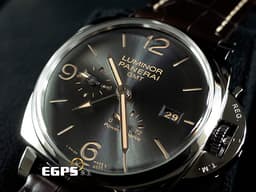 PANERAI 沛納海 Luminor Due PAM944 PAM00944 不銹鋼材質 <font color="#8ec030">炭灰色太陽放射紋面盤 GMT雙時區 3日動力儲存 </font><font color="#05f0f0">微型自動盤</font>&nbsp;自動上鍊 45mm