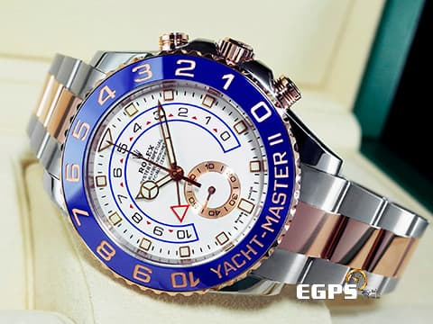 ROLEX 勞力士 Yacht-Master II 蠔式 遊艇名仕型 116681 永恆玫瑰金 半金款 新款賓士指針 帆船 倒數計時碼表 2022年新式保卡 大遊艇 自動上鏈 44mm