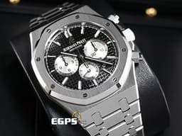 Audemars Piguet 愛彼 AP錶 Royal Oak Chronograph 皇家橡樹 26331ST 計時碼錶 <font color=#4F4F4F>黑色經典格紋面盤</font> 不銹鋼 <font color=#FF0000>2019年新式保卡</font> 26331 ST 自動上鍊 41mm