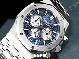 Audemars Piguet 愛彼 AP錶 Royal Oak 皇家橡樹 26331ST.OO.1220ST.01 藍色格紋面盤  鍊帶款 自動上鍊 計時碼錶 <font color=#FF0000>2018年保單 新式保卡 台灣公司貨</font> 自動上鍊 41mm