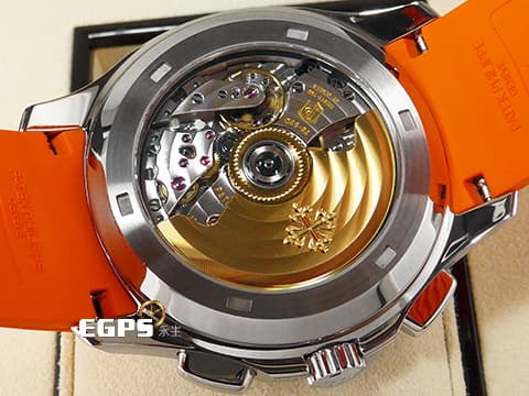 Patek Philippe 百達翡麗 PP錶  Aquanaut  5968 A 海底探險家 5968A-001 不銹鋼材質 飛返計時 計時碼表 自動上鍊  不鏽鋼身價之王 海底探險家首款計時腕錶，黑色、橘色雙色原廠橡膠錶帶 2020年保單  此錶歡迎各路錶友以 PP、AP、勞力士 來店交換，本店將以最高價評估～ 42mm