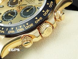 ROLEX 勞力士 Daytona 116518 LN 宇宙計時型 116518LN 迪通拿 計時碼表 18K黃金 金色面盤 陶瓷圈 <font color="#FF0000"> 港星余文樂結婚配戴款，2020年保單，新式保卡&nbsp;</font>自動上鍊 40mm