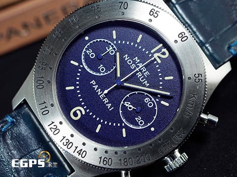 PANERAI 沛納海 Panerai Mare Nostrum Acciaio PAM716 復古 PAM00716 計時碼表 傳奇計時碼錶復刻二戰海軍錶 全球限量1000只~附戰艦模型 &nbsp;手上鍊 42mm