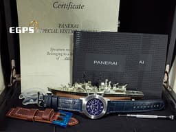 PANERAI 沛納海 Panerai Mare Nostrum Acciaio PAM716 復古 PAM00716 計時碼表 <font color="#058703">傳奇計時碼錶</font><font color="#fa00fa">復刻二戰海軍錶</font><font color="#FF0000"> 全球限量1000只~</font><font color="#05f0f0">附戰艦模型</font><font color="#FF0000"> </font>&nbsp;手上鍊 42mm