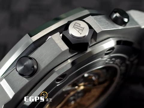Audemars Piguet 愛彼 AP錶 Royal Oak Offshore 皇家橡樹 離岸型 26470ST Navy 海軍藍&nbsp;計時碼表 不鏽鋼材質&nbsp;2018年新式保卡&nbsp;自動上鏈 42mm