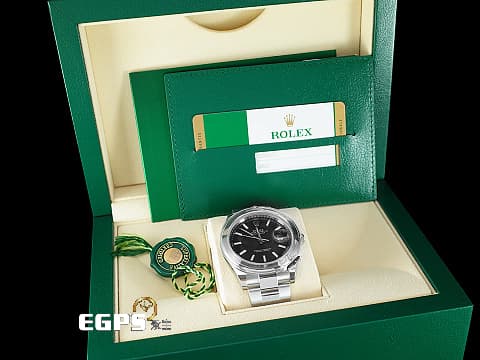 ROLEX 勞力士 Datejust 41 蠔式日誌型 126300 亮黑色面盤 經典 DJ41 不鏽鋼&nbsp;2019年保單 蠔式（Oyster）三節錶帶 自動上鍊 41mm