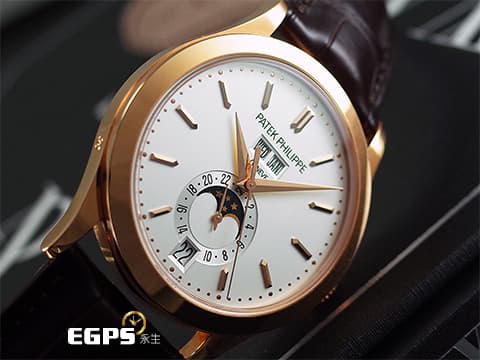 PATEK PHILIPPE 百達翡麗 PP Complications 複雜功能時計 5396 5396R-011 18K玫瑰金材質 年曆錶&nbsp;PP印記 月相顯示&nbsp;2021年保單 錶友未使用珍藏品&nbsp;自動上鏈&nbsp;38.5mm
