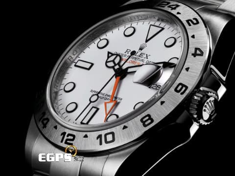 ROLEX 勞力士 EXPLORER Ⅱ 216570 蠔式 探險家2型 白色面盤 橘針 GMT 兩地時間 2022年新式綠卡 自動上鍊 42mm